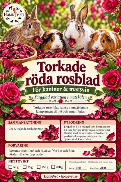 Torkade rosblomblad 50 g