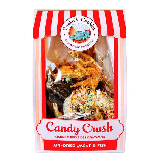 Candy Crush-paket – lufttorkade kött- och fiskgodisar med dogfetti 200 g