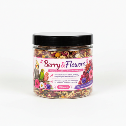 Berry & Flowers Topping för småfåglar 100 g