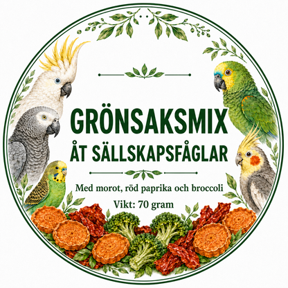 GrönsaksMix åt Sällskapsfåglar 70 g