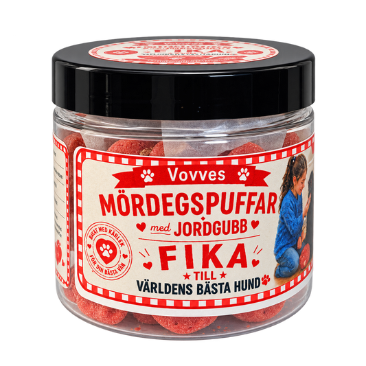 Fika med mördegspuffar jordgubbssmak 70 g