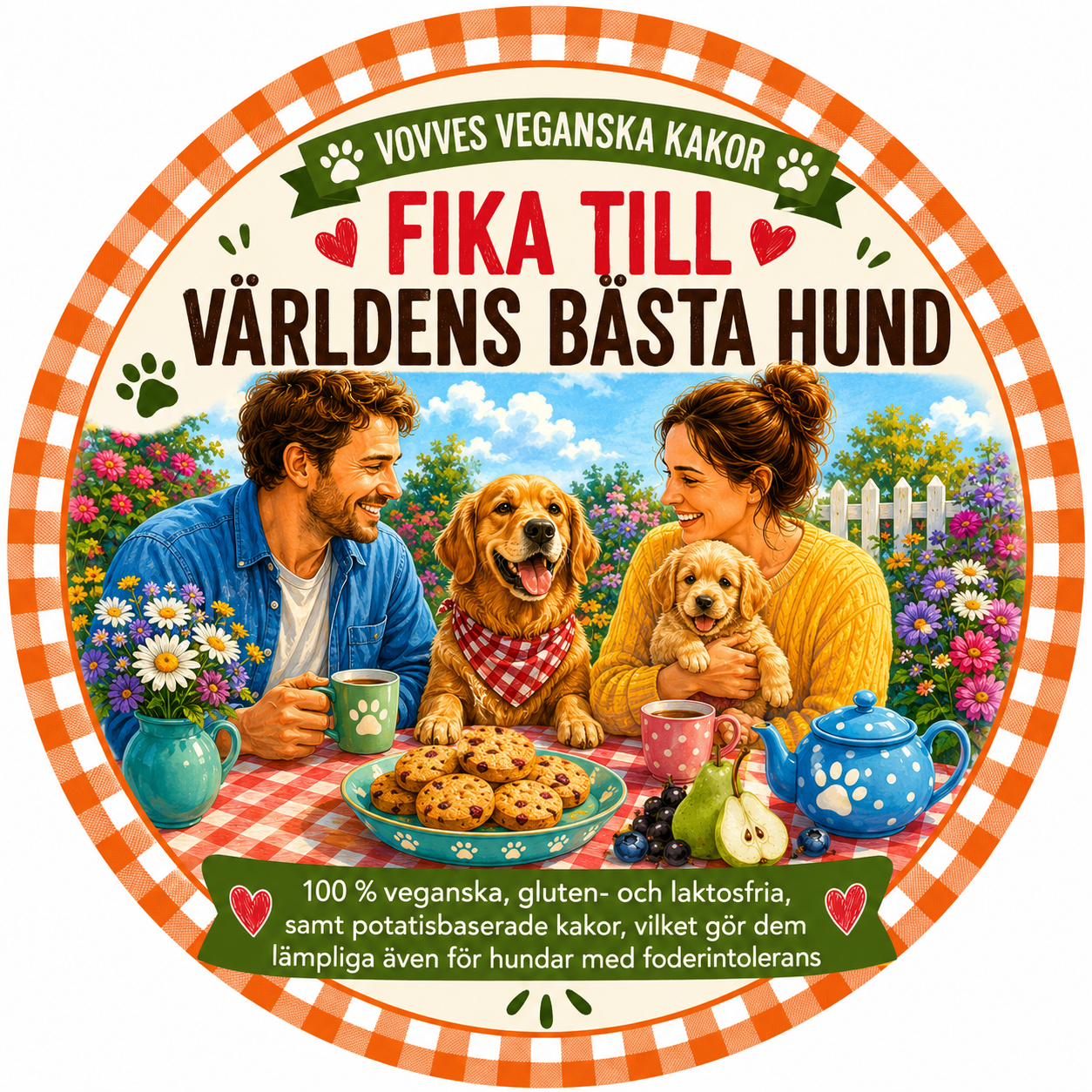 Fika till världens bästa hund-veganska kakor 70 g