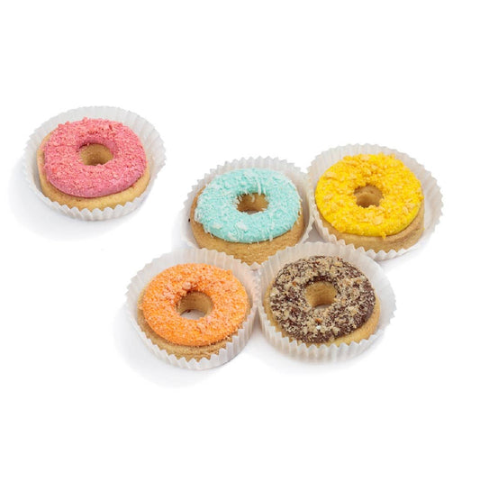 15 mini-donuts, handdekorerade