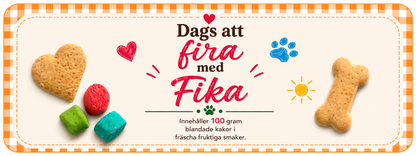 Dags att fira med Fika blandade småkakor åt hund 100 g