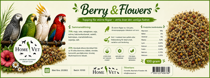 Berry & flowers åt större fåglar 100 g