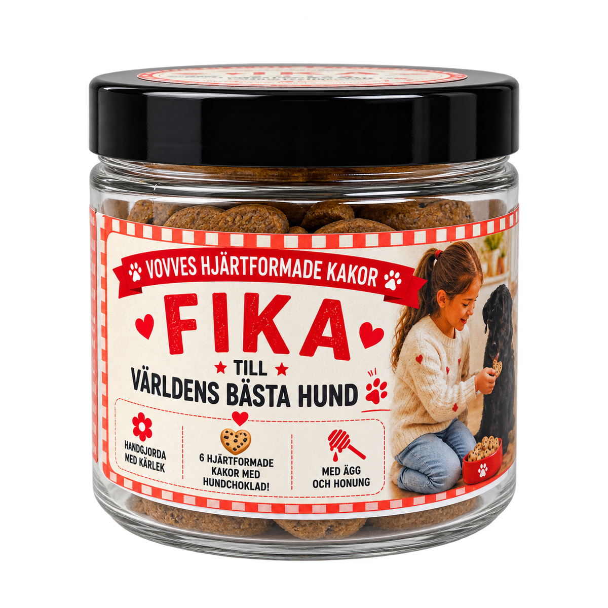 Fika med hjärtformade hundchokladkakor 70 g